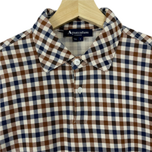 Load image into Gallery viewer, Aquascutum House Check Long Sleeved Polo - Small (S) PTP 20.5"