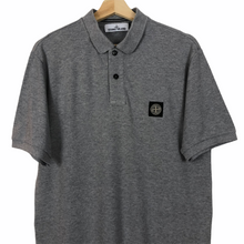 Load image into Gallery viewer, Stone Island Grey Short Sleeved Polo - Large (L) PTP 20.75"
