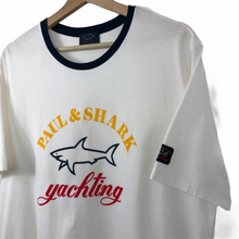 Load image into Gallery viewer, Paul and Shark White Short Sleeved Logo T-Shirt - Extra Large (XL) PTP 22"