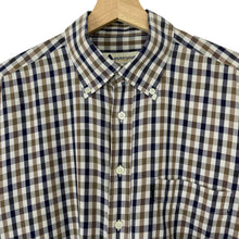 Load image into Gallery viewer, Aquascutum House Check Long Sleeved Shirt - Large (L) PTP 25"