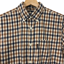 Load image into Gallery viewer, Aquascutum House Check Short Sleeved Shirt - Small (S) PTP 19"