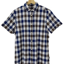Load image into Gallery viewer, Aquascutum Block Check Short Sleeved Shirt - Small (S) PTP 20"