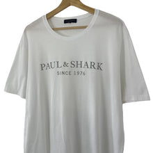 Load image into Gallery viewer, Paul and Shark White Short Sleeved Logo T-Shirt - Double Extra Large (XXL) PTP 23.5"