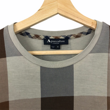 Load image into Gallery viewer, Aquascutum Block Check Short Sleeved T-Shirt - Small (S) PTP 20"