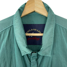 Load image into Gallery viewer, Paul and Shark Water Green Econyl Nylon Metal Overshirt - Triple Extra Large (XXXL) PTP 27"
