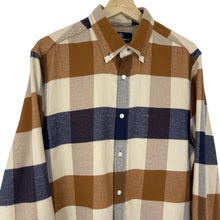 Load image into Gallery viewer, Aquascutum Block Check Flannel Long Sleeved Shirt - Large (L) PTP 21.75"