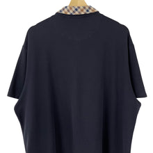 Load image into Gallery viewer, Aquascutum Navy / House Check Short Sleeved Polo - Triple Extra Large (XXXL) PTP 26"