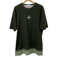 Load image into Gallery viewer, Stone Island Olive Short Sleeved Logo T-Shirt - Large (L) PTP 22.5"