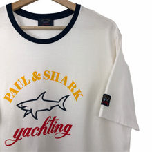 Load image into Gallery viewer, Paul and Shark White Short Sleeved Logo T-Shirt - Extra Large (XL) PTP 22"