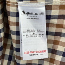 Load image into Gallery viewer, Aquascutum House Check Long Sleeved Shirt - Large (L) PTP 21.5"
