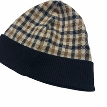Load image into Gallery viewer, Aquascutum Check / Navy Beanie Hat - Medium (M)