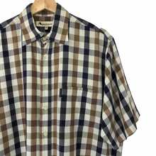 Load image into Gallery viewer, Aquascutum Block Check Short Sleeved Shirt - Medium (M) PTP 24.5"
