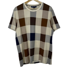 Load image into Gallery viewer, Aquascutum Block Check Short Sleeved T-Shirt - Large (L) PTP 21.25"