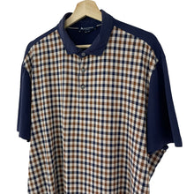 Load image into Gallery viewer, Aquascutum Navy / House Check Short Sleeved Polo - Triple Extra Large (XXXL) PTP 26"