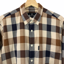 Load image into Gallery viewer, Aquascutum Block Check Long Sleeved Shirt - Large (L) PTP 21.75"