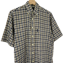 Load image into Gallery viewer, Aquascutum House Check Short Sleeved Shirt - Small (S) PTP 21"