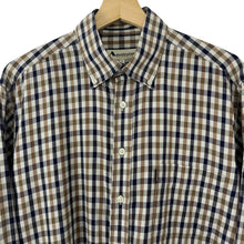 Load image into Gallery viewer, Aquascutum House Check Long Sleeved Shirt - Large (L) PTP 25"