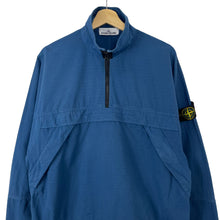 Load image into Gallery viewer, Stone Island Blue 1/4 Zip Popover Ripstop Smock - Small (S) PTP 23.75"