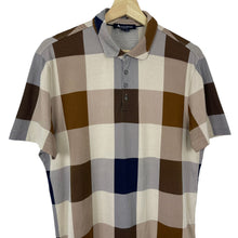 Load image into Gallery viewer, Aquascutum Block Check Short Sleeved Polo - Medium (M) PTP 21.25"