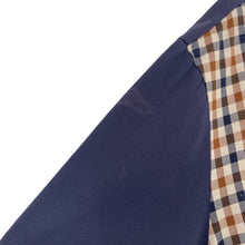 Load image into Gallery viewer, Aquascutum Navy / House Check Short Sleeved Polo - Triple Extra Large (XXXL) PTP 26"