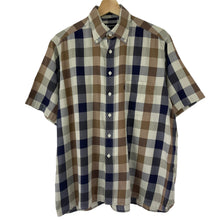Load image into Gallery viewer, Aquascutum Block Check Short Sleeved Shirt - Medium (M) PTP 23"