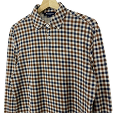 Load image into Gallery viewer, Aquascutum House Check Long Sleeved Polo - Small (S) PTP 20.5"