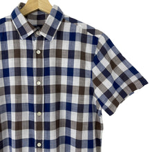 Load image into Gallery viewer, Aquascutum Block Check Short Sleeved Shirt - Small (S) PTP 20"