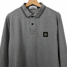 Load image into Gallery viewer, Stone Island Grey Long Sleeved Polo - Extra Large (XL) PTP 22.5"