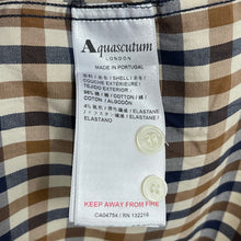 Load image into Gallery viewer, Aquascutum House Check Long Sleeved Shirt - Medium (M) PTP 20.75"