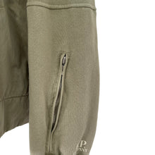 Load image into Gallery viewer, C.P Company Khaki Zip Up Logo Sweater - Triple Extra Large (XXXL) PTP 26"