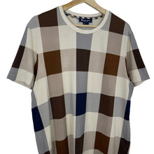 Load image into Gallery viewer, Aquascutum Block Check Short Sleeved T-Shirt - Large (L) PTP 21.25"