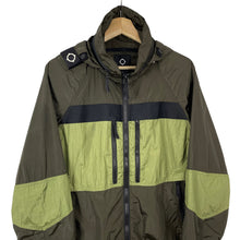 Load image into Gallery viewer, Ma.Strum Khaki Multi Pocket Hooded Crystal Nylon Jacket - Small (S) PTP 21.25"