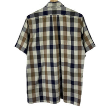 Load image into Gallery viewer, Aquascutum Block Check Short Sleeved Shirt - Small (S) PTP 22"