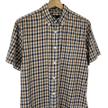 Load image into Gallery viewer, Aquascutum House Check Short Sleeved Shirt - Large (L) PTP 21"