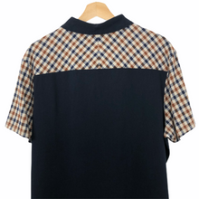 Load image into Gallery viewer, Aquascutum Navy / Check Short Sleeved Polo - Extra Large (XL) PTP 22.5"