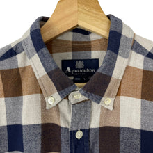 Load image into Gallery viewer, Aquascutum Block Check Flannel Long Sleeved Shirt - Large (L) PTP 21.5"