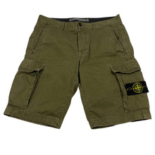 Load image into Gallery viewer, Stone Island Khaki Bermuda Cargo Shorts - W 30"