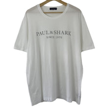Load image into Gallery viewer, Paul and Shark White Short Sleeved Logo T-Shirt - Double Extra Large (XXL) PTP 23.5"