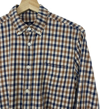 Load image into Gallery viewer, Aquascutum House Check Long Sleeved Shirt - Small (S) PTP 19"