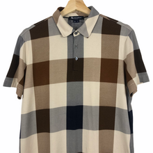 Load image into Gallery viewer, Aquascutum Block Check Short Sleeved Polo - Medium (M) PTP 20.5"