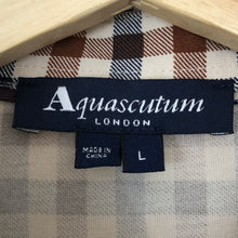 Load image into Gallery viewer, Aquascutum House Check Short Sleeved Polo - Large (L) PTP 21"