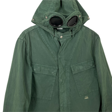 Load image into Gallery viewer, C.P Company Green Goggle Hooded Overshirt - Extra Large (XL) PTP 21.5"