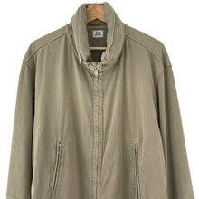 Load image into Gallery viewer, C.P Company Khaki Zip Up Logo Sweater - Triple Extra Large (XXXL) PTP 26"