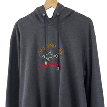 Load image into Gallery viewer, Paul and Shark Grey Embroidered Logo Hoody - Triple Extra Large (XXXL) PTP 24.5"
