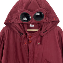 Load image into Gallery viewer, C.P Company Burgundy Goggle Hooded Overshirt - Triple Extra Large (XXXL) PTP 24"