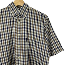 Load image into Gallery viewer, Aquascutum House Check Short Sleeved Shirt - Small (S) PTP 21.5"