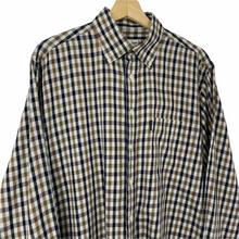 Load image into Gallery viewer, Aquascutum House Check Long Sleeved Shirt - Large (L) PTP 25"