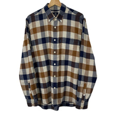 Load image into Gallery viewer, Aquascutum Block Check Flannel Long Sleeved Shirt - Large (L) PTP 21.5"