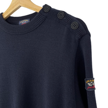 Load image into Gallery viewer, Paul and Shark Navy 100% Wool Crew Neck Sweater - Extra Large (XL) PTP 22"