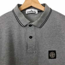 Load image into Gallery viewer, Stone Island Grey Long Sleeved Polo - Extra Large (XL) PTP 22.5"